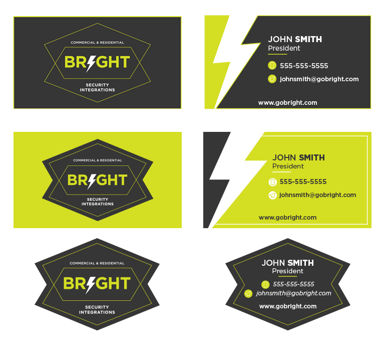 bright security business cards